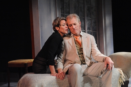 Naomi Jacobson and Jerry Whiddon in "The Seagull" at Theater J. Photo credit: Stan Barouh