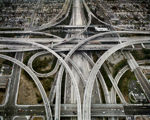 Highway #1, Intersection 105 & 110, Los Angeles, California, USA, 2003. Chromogenic color print. Photograph © Edward Burtynsky