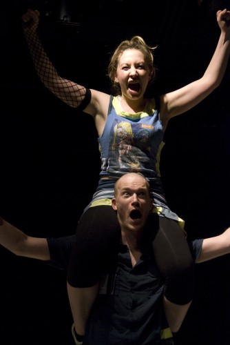 Madeleine Carr and Rex Daugherty in Solas Nua's "Disco Pigs." Photo credit: Dan Brick