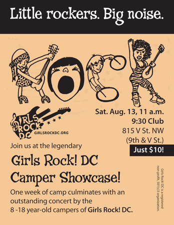 Girls Rock! DC 2011 flyer