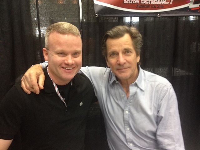 The author and Dirk Benedict