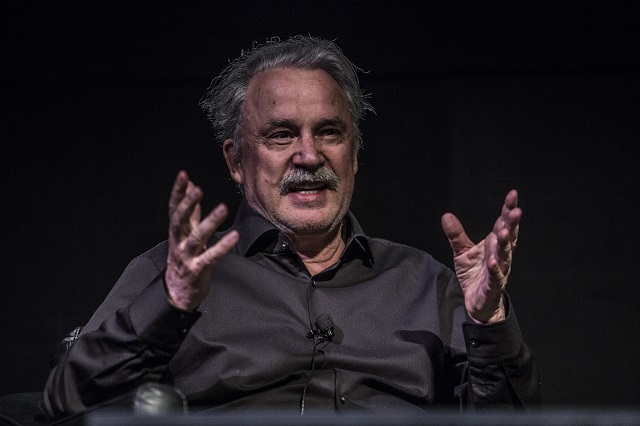 Giorgio Moroder speaks at a panel (Photo courtesy Moogfest)