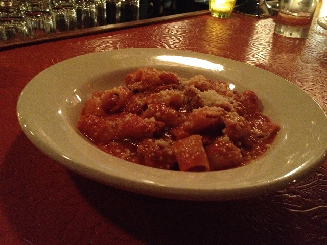 Mezze rigatoni with fennel sausage ragu