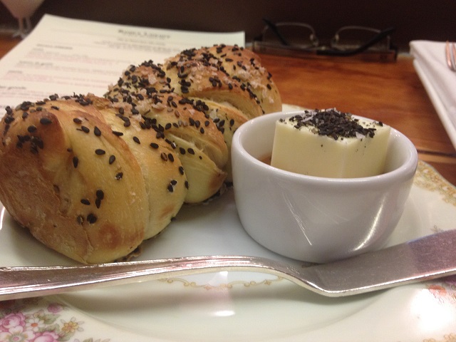 Challah bread at my first meal at Rose's Luxury